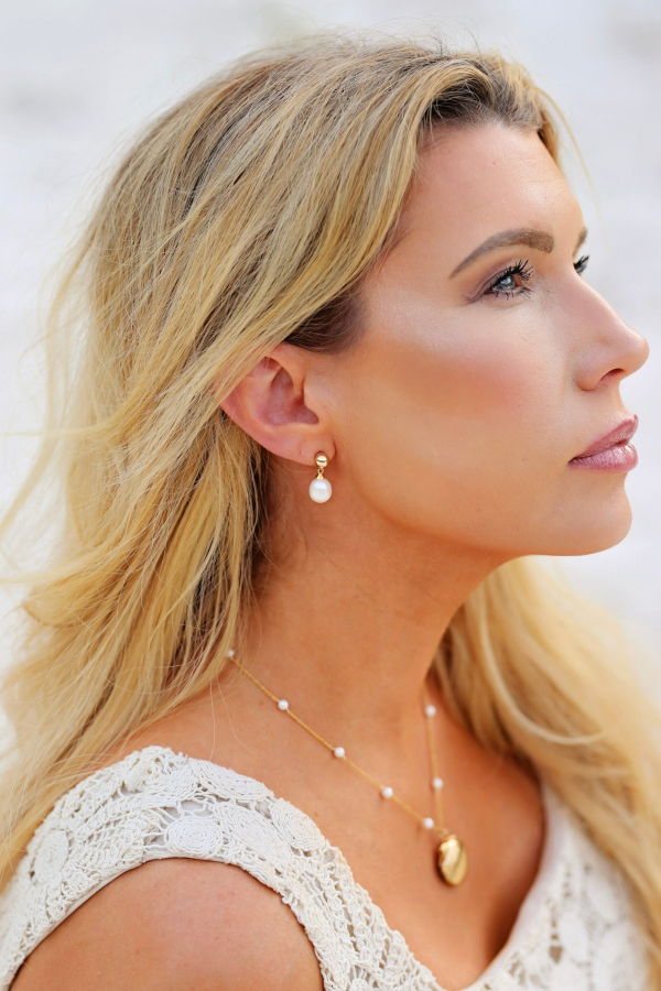 Bowood Lane Coraline Earrings - Gold/Pearl