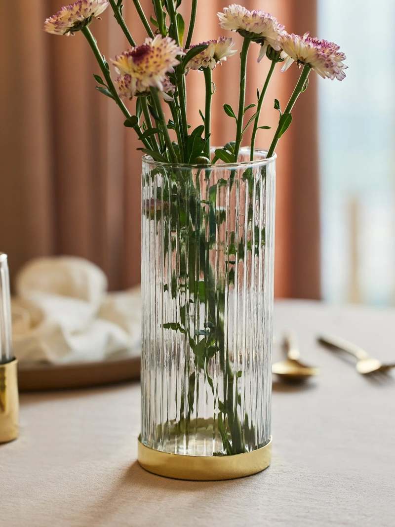 Fluted Glass Vase - Thumbnail 3