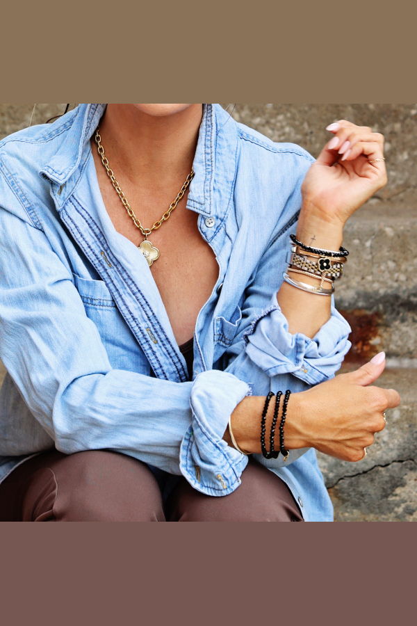 Bowood Lane Knox Charm Bracelet - Black