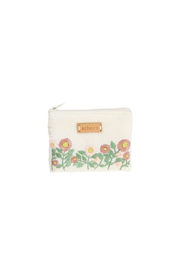 Other’s Trade for Hope Embroidered Coin Purse - White Floral Pink