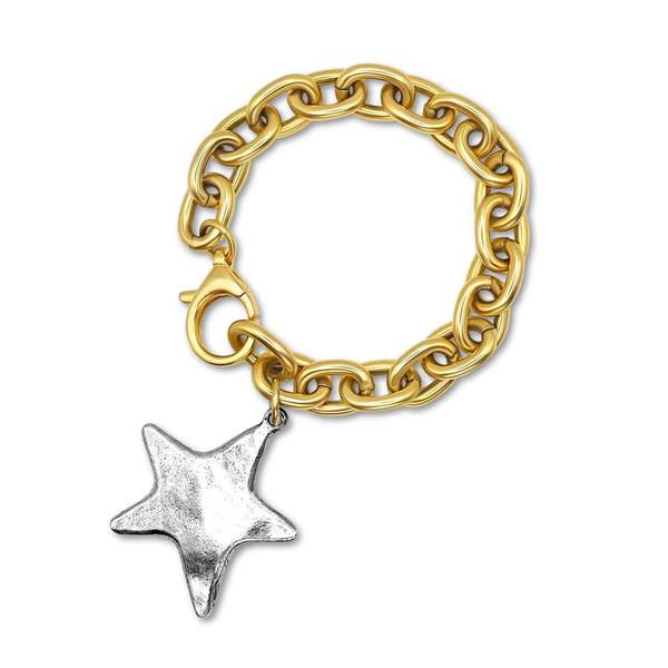 Bowood Lane Prescott Bracelet - Gold/Silver Star