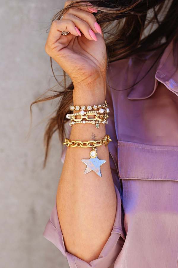 Bowood Lane Prescott Bracelet - Gold/Silver Star