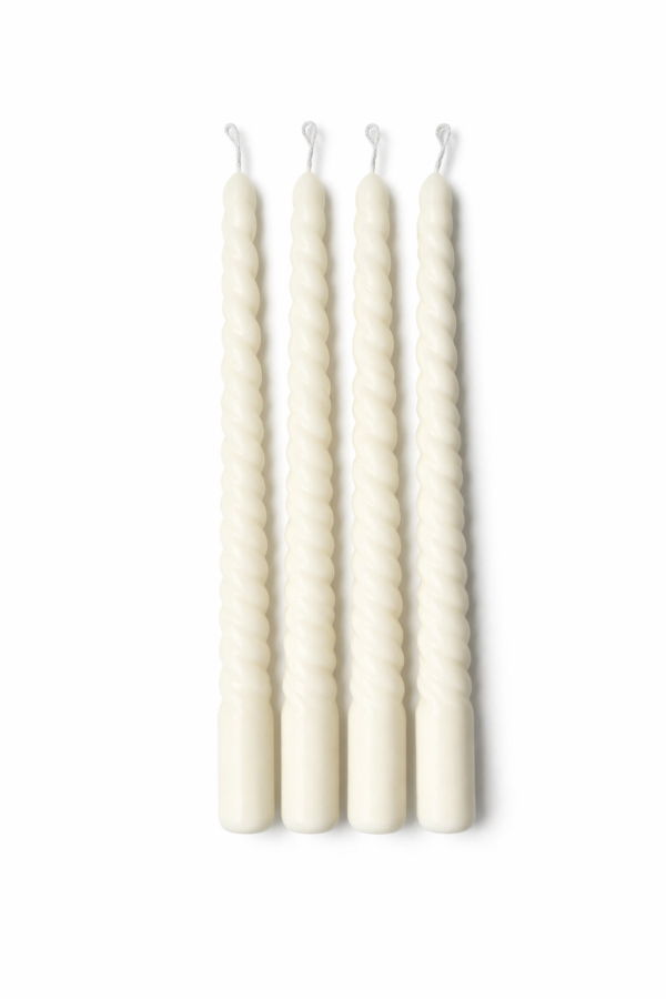AARAM LUX Spiral Taper Candles - Set of 2