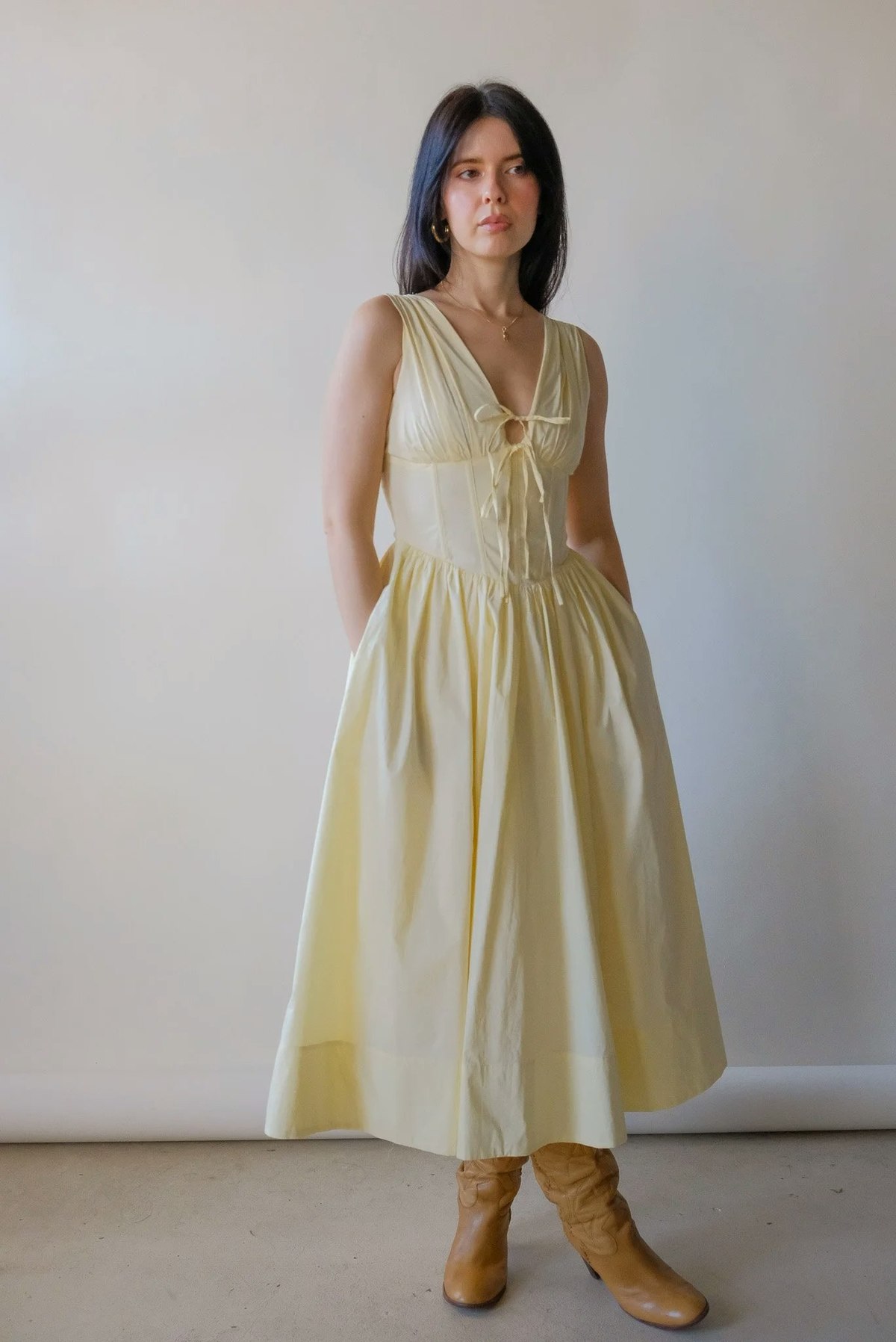 Shae Butter Dress - Yellow - Image 1 of 8