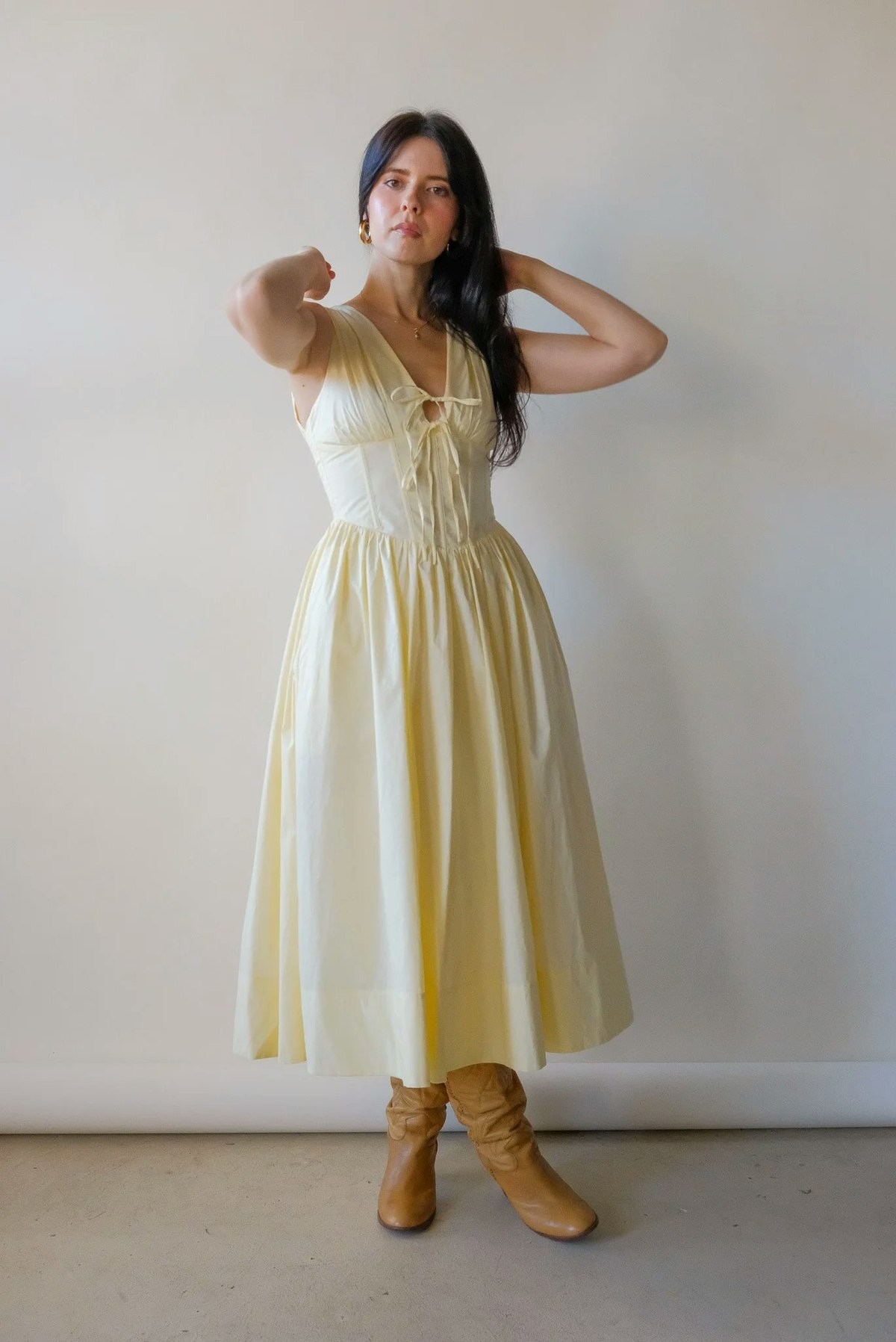 Shae Butter Dress - Yellow - Image 6 of 8