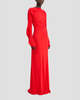 Victoria Beckham Draped Jersey Gown - Red - Thumbnail 3