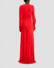 Victoria Beckham Draped Jersey Gown - Red - Thumbnail 4