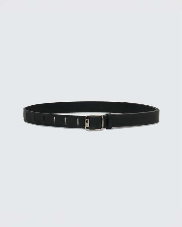 Yoke Wide Leather Belt - Black
