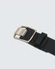 Yoke Wide Leather Belt - Black - Thumbnail 2
