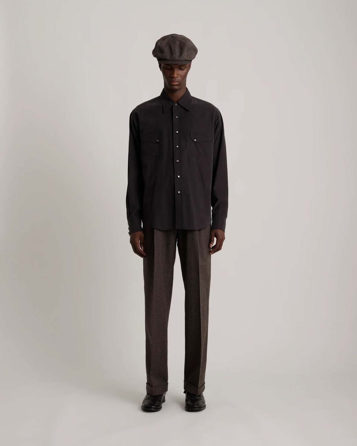 Taiga Takahashi Lot.118 Cowboy Shirt - Charcoal - Image 3 of 8