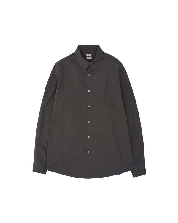 Yoke Suvin Gold Cotton Poplin Loose Fit Shirt - Charcoal