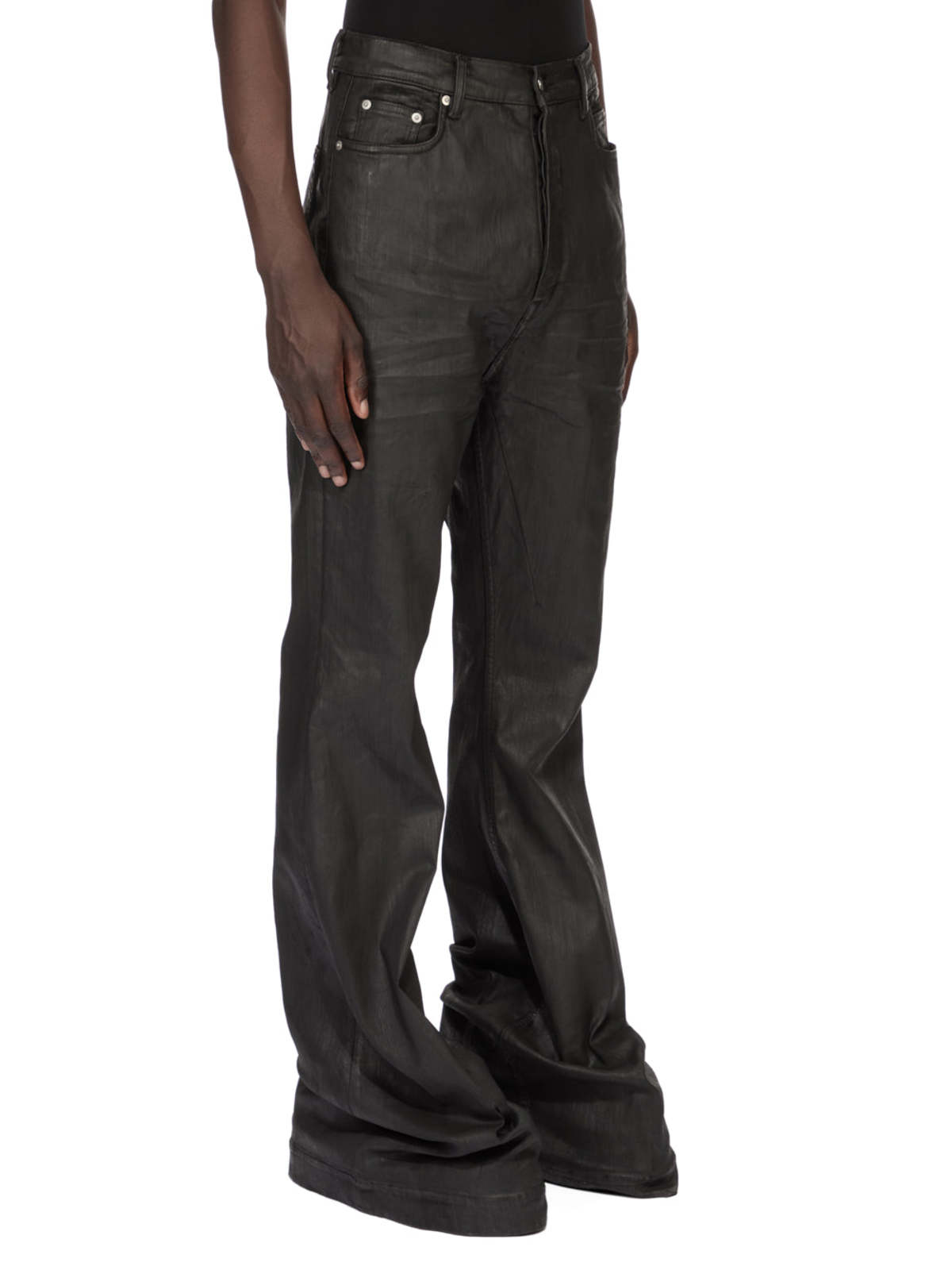 Rick Owens Bolan Bootcut Denim Jeans - Black - Image 6 of 7