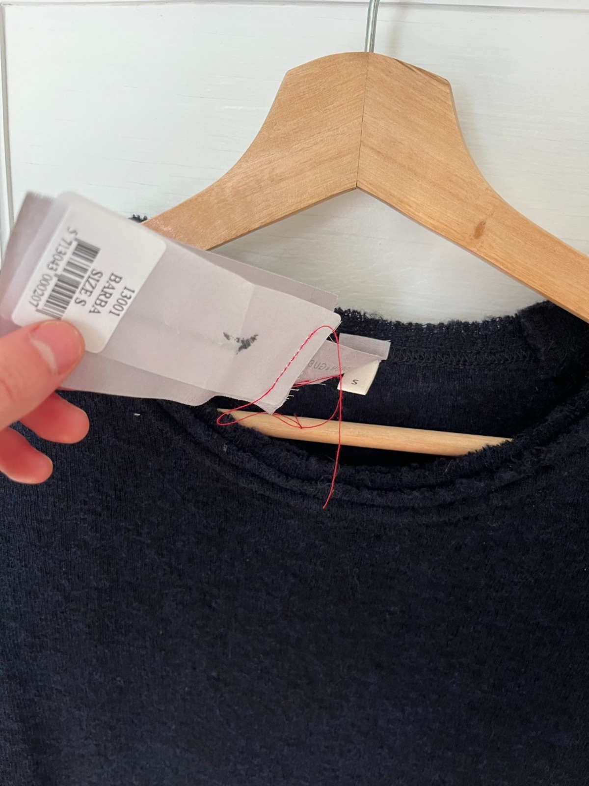 GUDRUN & GUDRUN Barba Crew Neck Top - Blue - Image 3 of 3