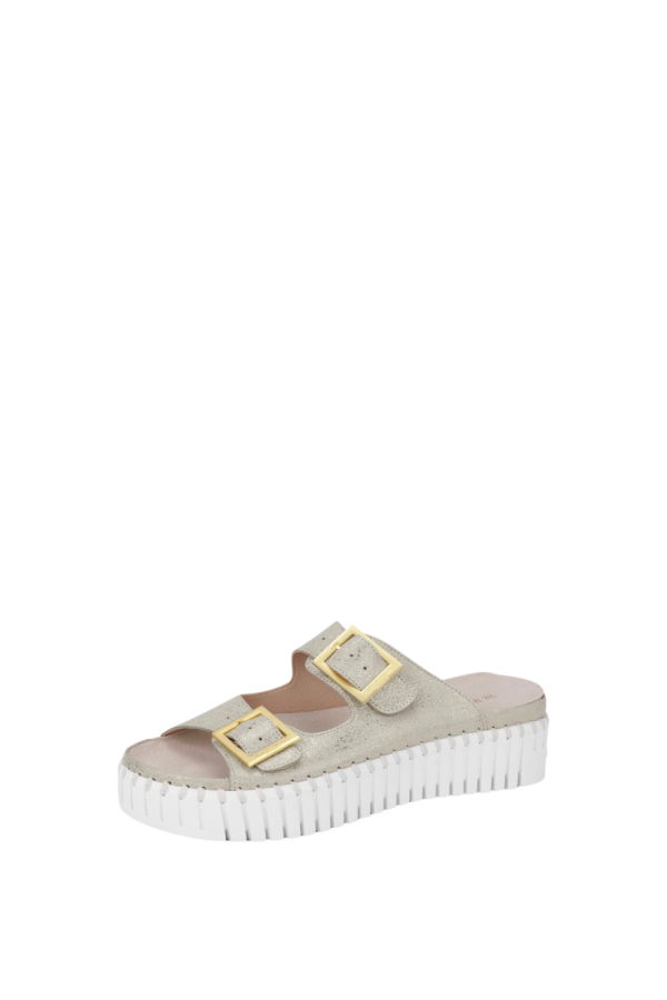 LINES OF DENMARK Tulip Buckle Sandal - Silver