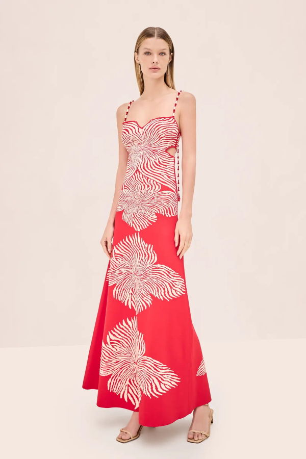 Alexis Rayana Midi Dress - Red Bloom