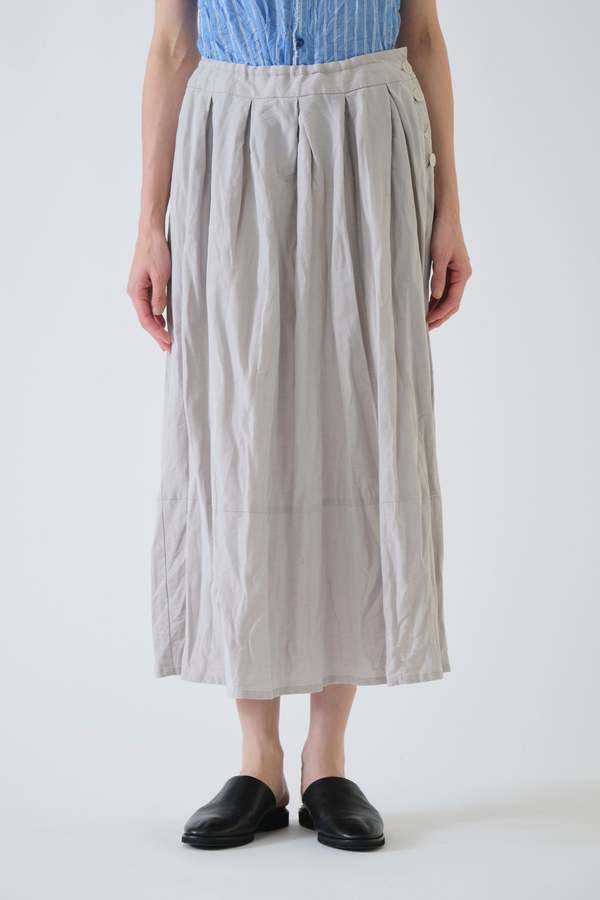 Pas de Calais Linen Cotton Skirt - Gray Pas de Calais Linen Cotton Skirt - Gray