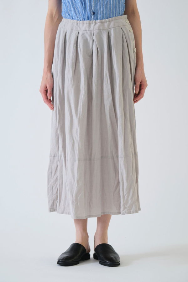 Pas de Calais Linen Cotton Skirt - Gray