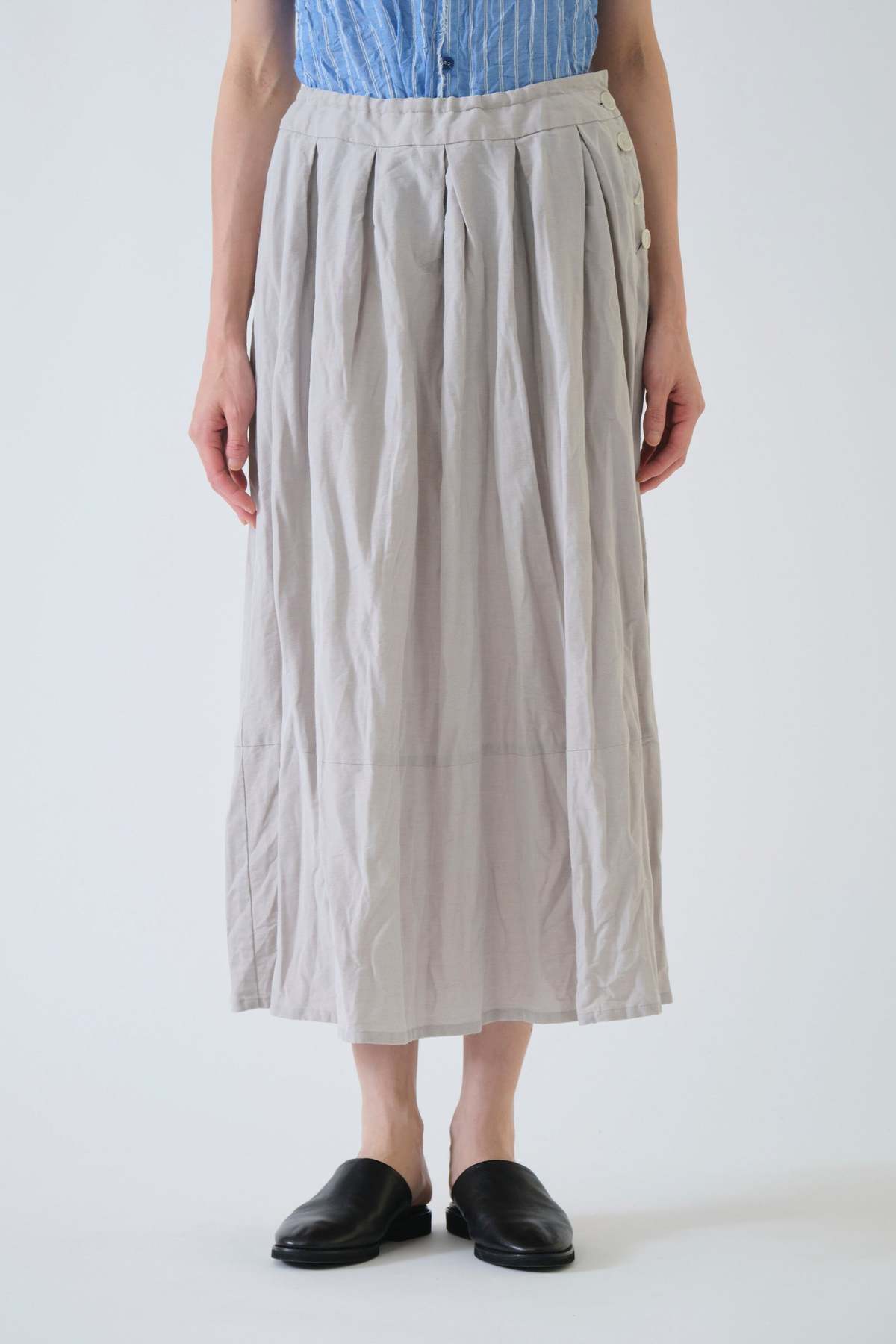 Pas de Calais Linen Cotton Skirt - Gray - Image 1 of 1