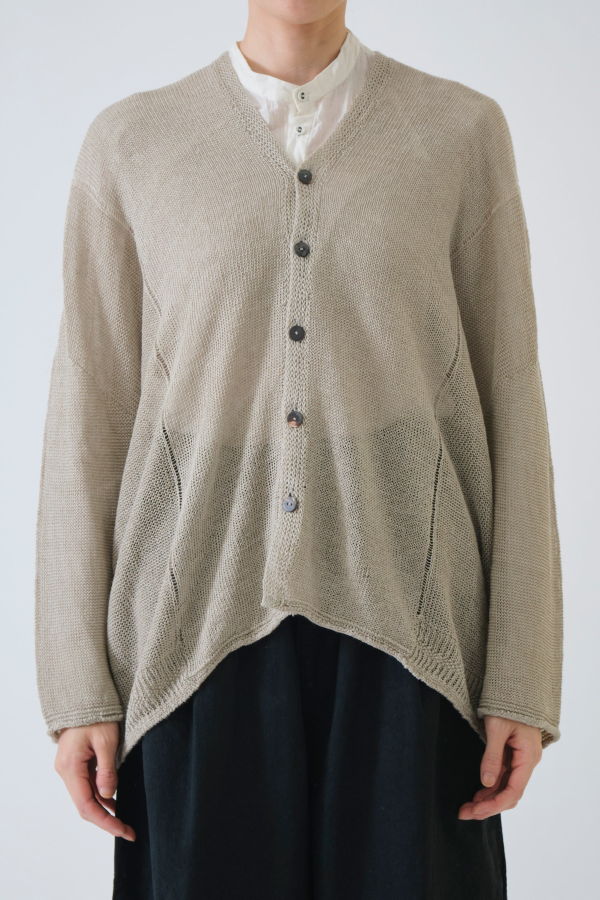 Pas de Calais Normandy Cardigan - Natural