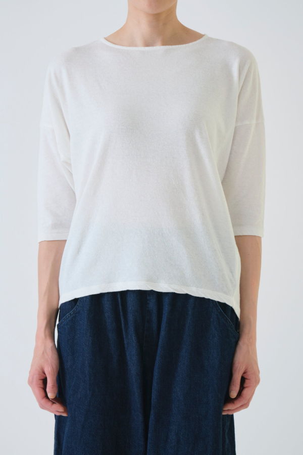 Pas de Calais Linen T-Shirt - Off White