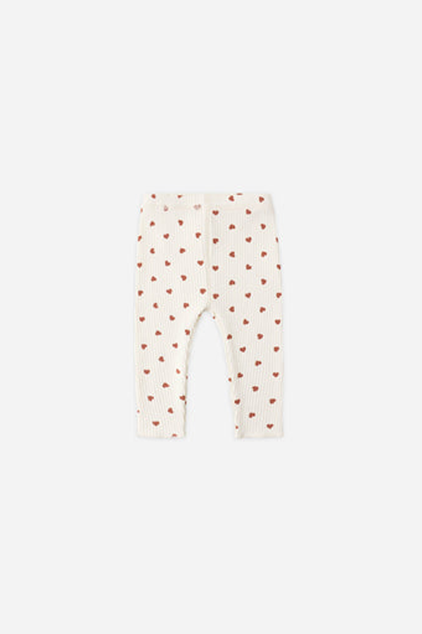 KIDS Quincy Mae Ribbed Leggings Hearts