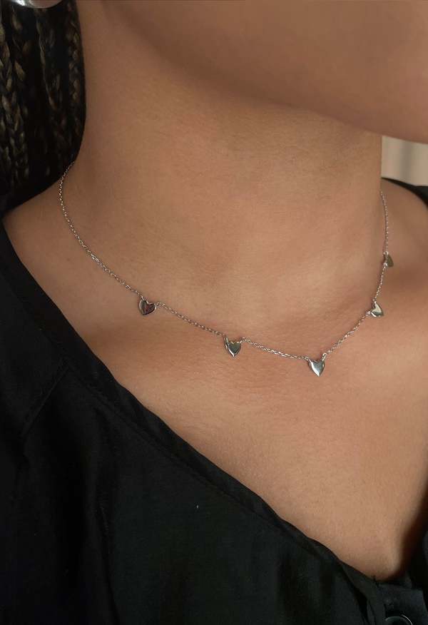 The NKC Store Silver Heart Charm Necklace - Silver The NKC Store Silver Heart Charm Necklace - Silver