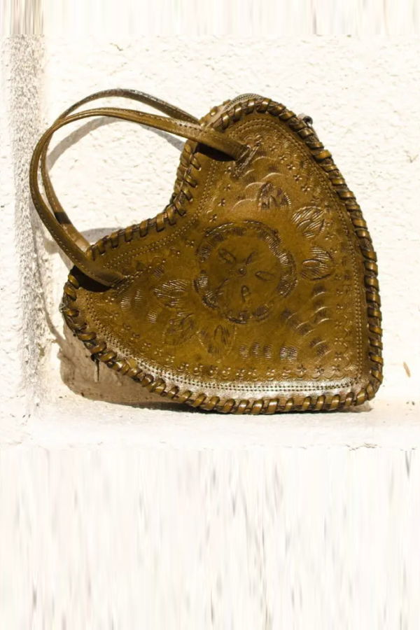Adela Artisan Made Leather Heart Purse