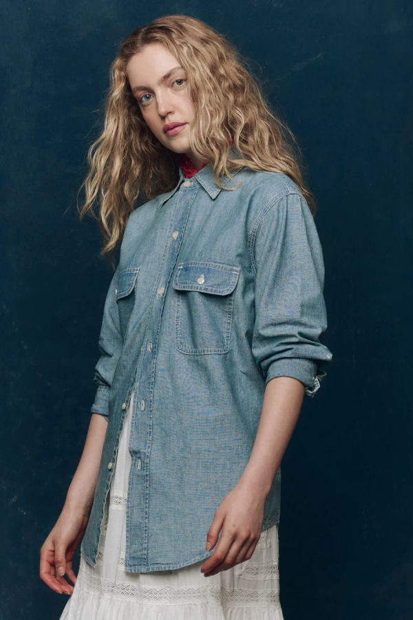 The Great. Craftsman Shirt in Railway Wash