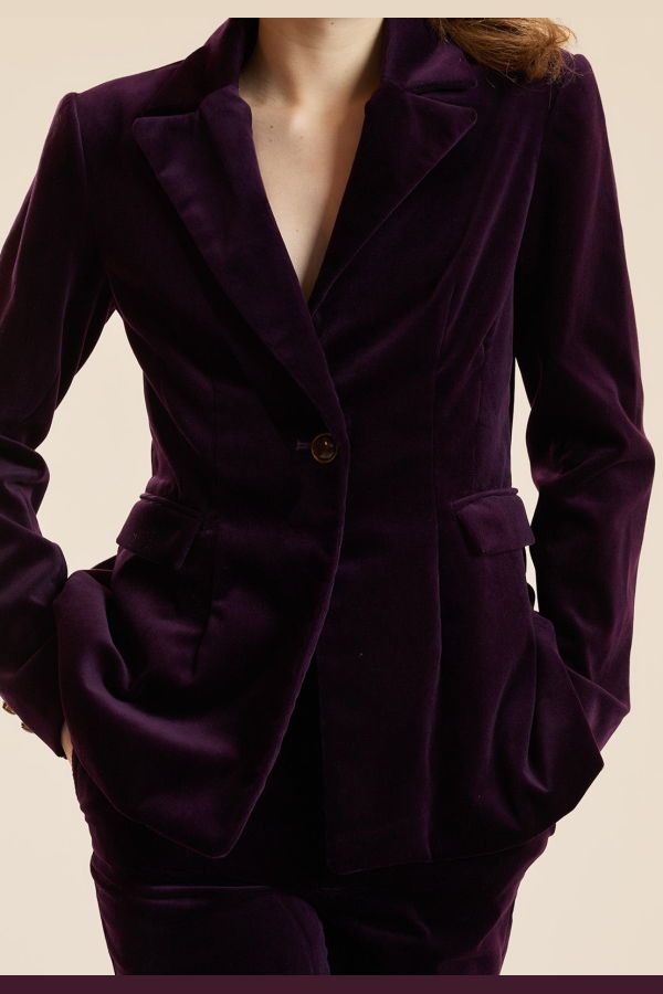 Cynthia Rowley The Chelsea Suit Blazer - Purple