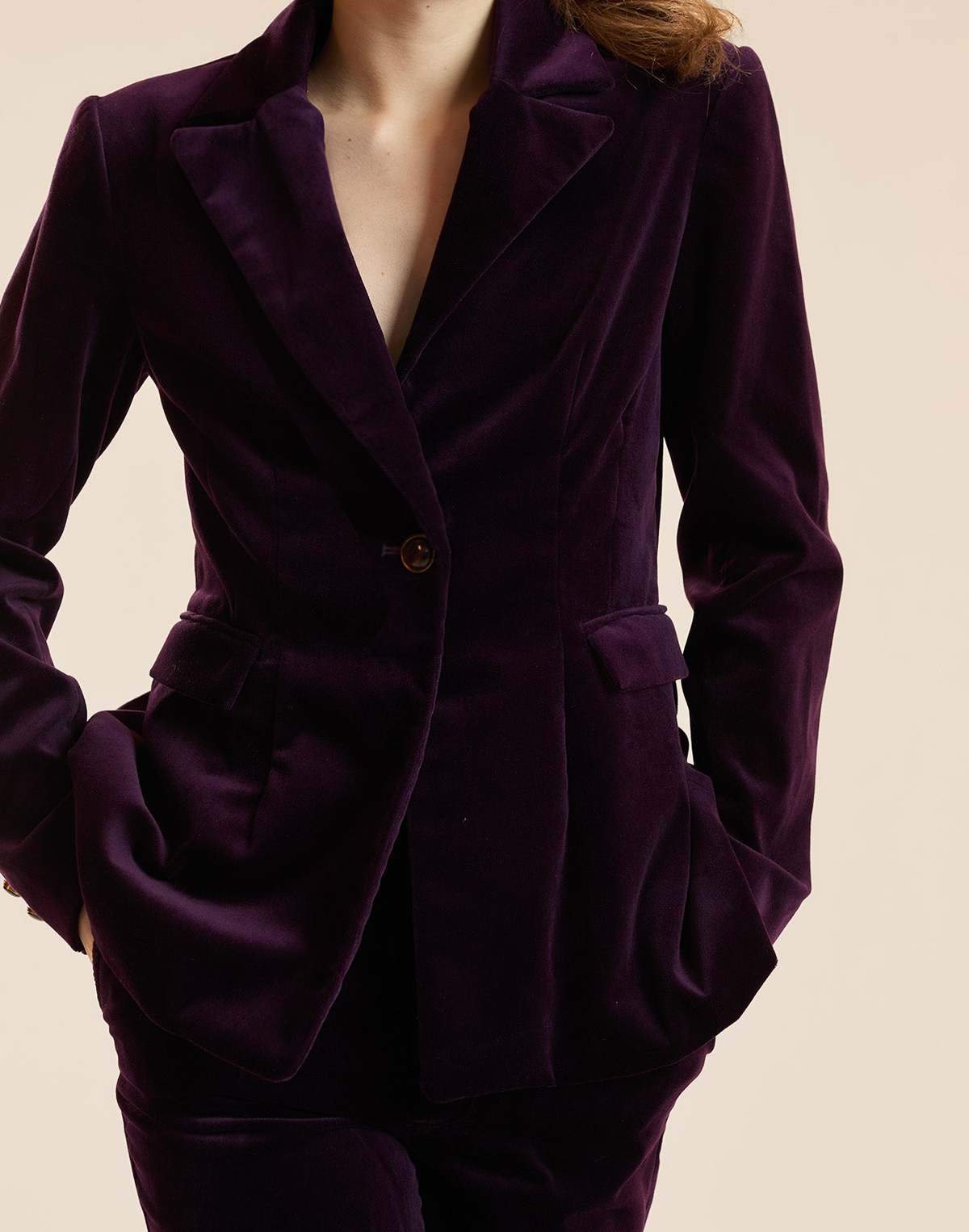 Cynthia Rowley The Chelsea Suit Blazer - Purple - Image 1 of 6