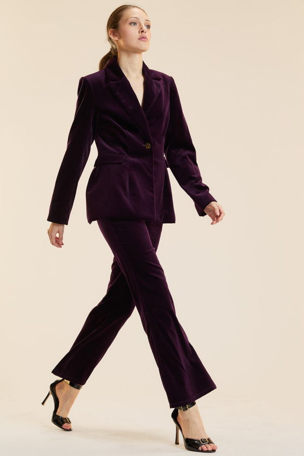 Cynthia Rowley The Chelsea Suit Blazer - Purple