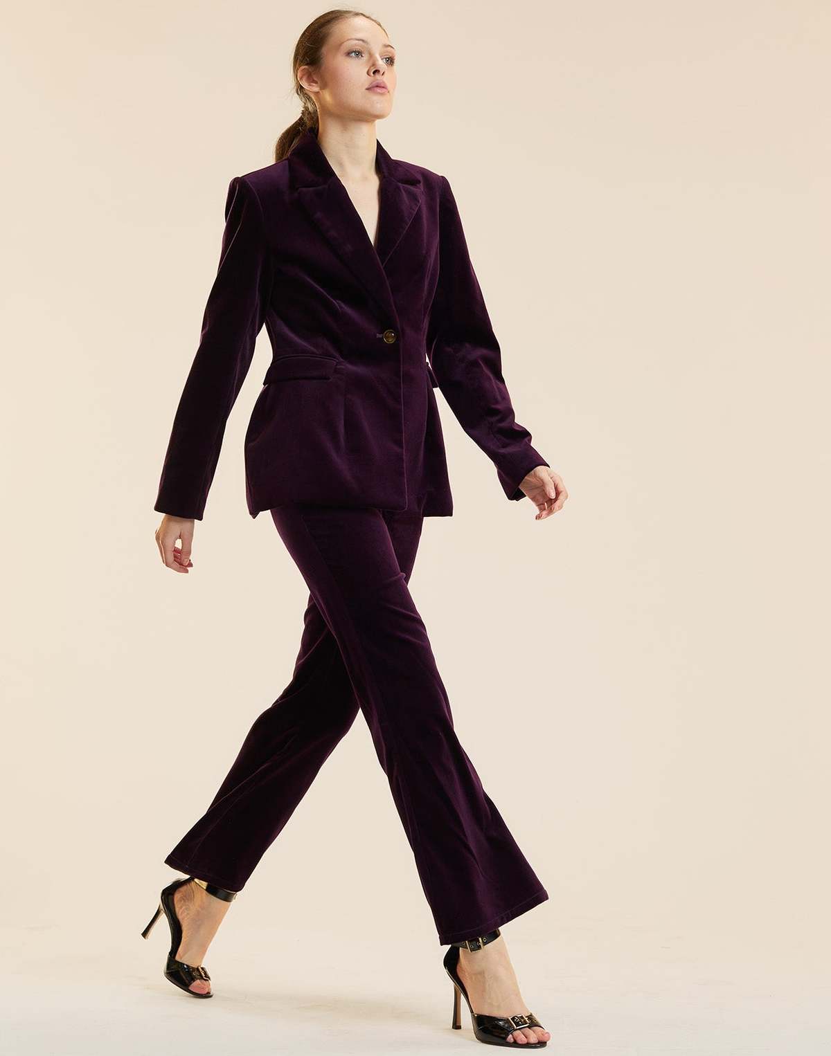 Cynthia Rowley The Chelsea Suit Blazer - Purple - Image 2 of 6