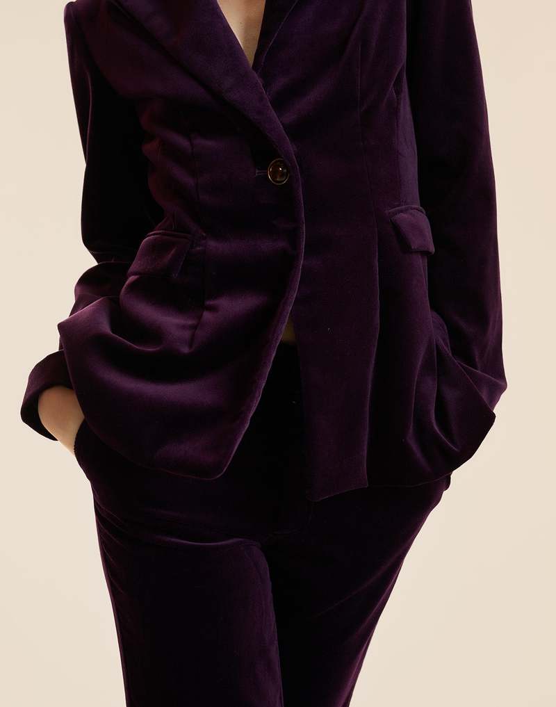 Cynthia Rowley The Chelsea Suit Blazer - Purple