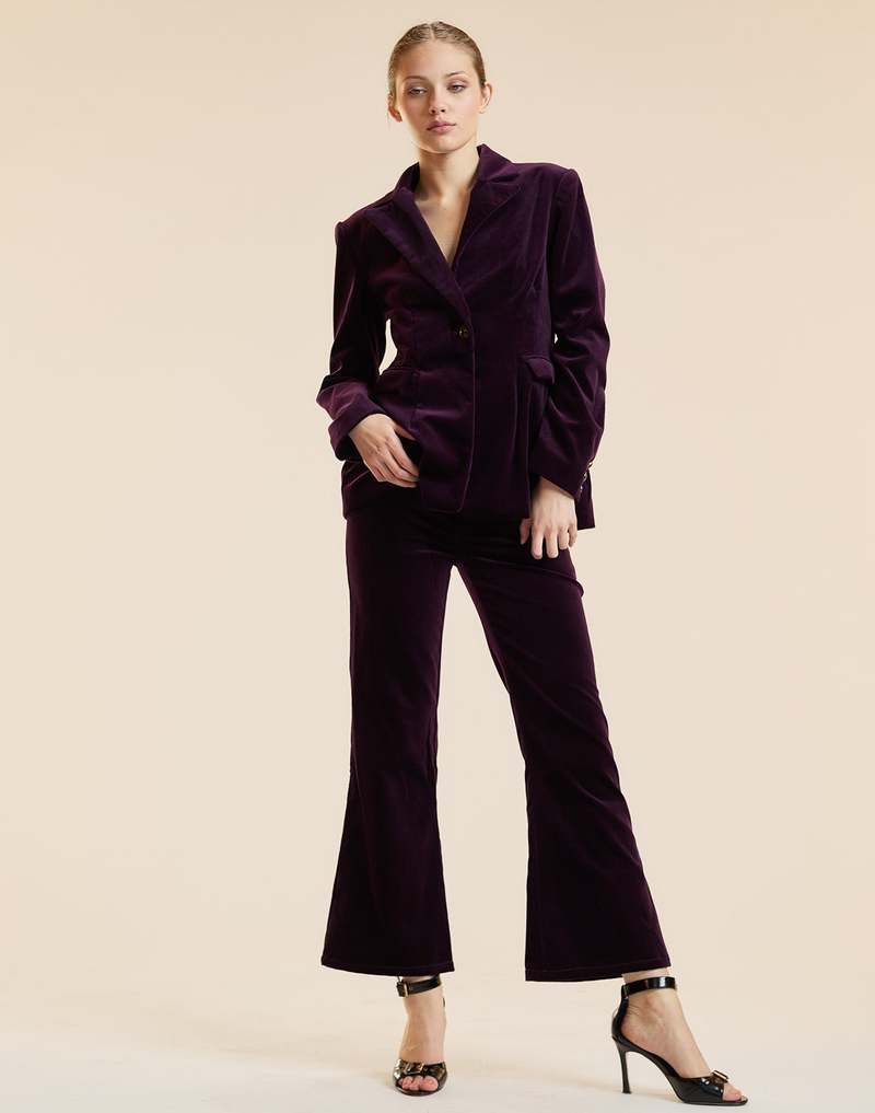 Cynthia Rowley The Chelsea Suit Blazer - Purple