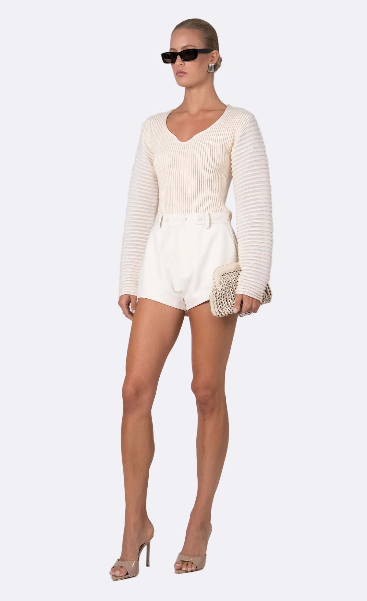 Nonchalant Label Zehra Shorts - Vanilla - Image 1 of 2