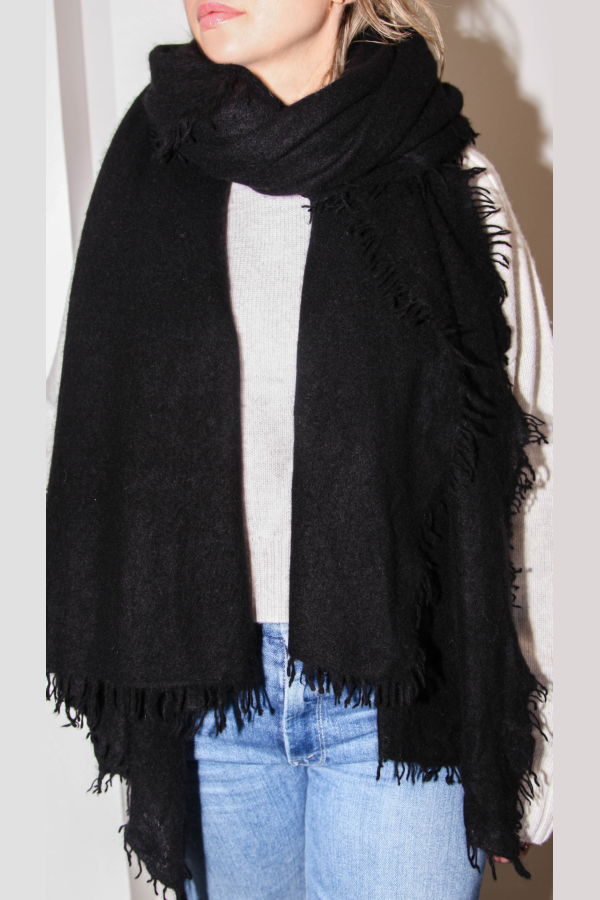 COMMUNITE Cashmere Felted Stole - Black