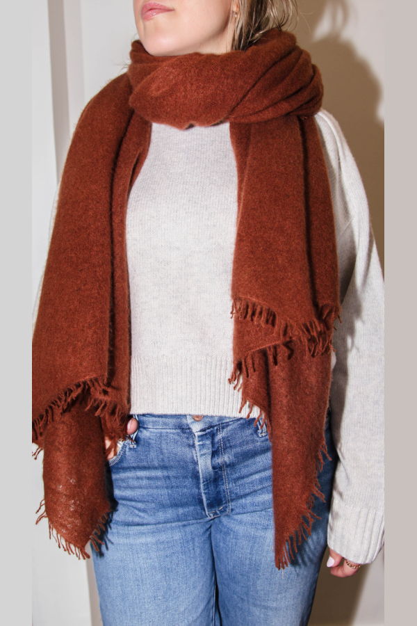 COMMUNITE Cashmere Felted Stole - Cinnamon