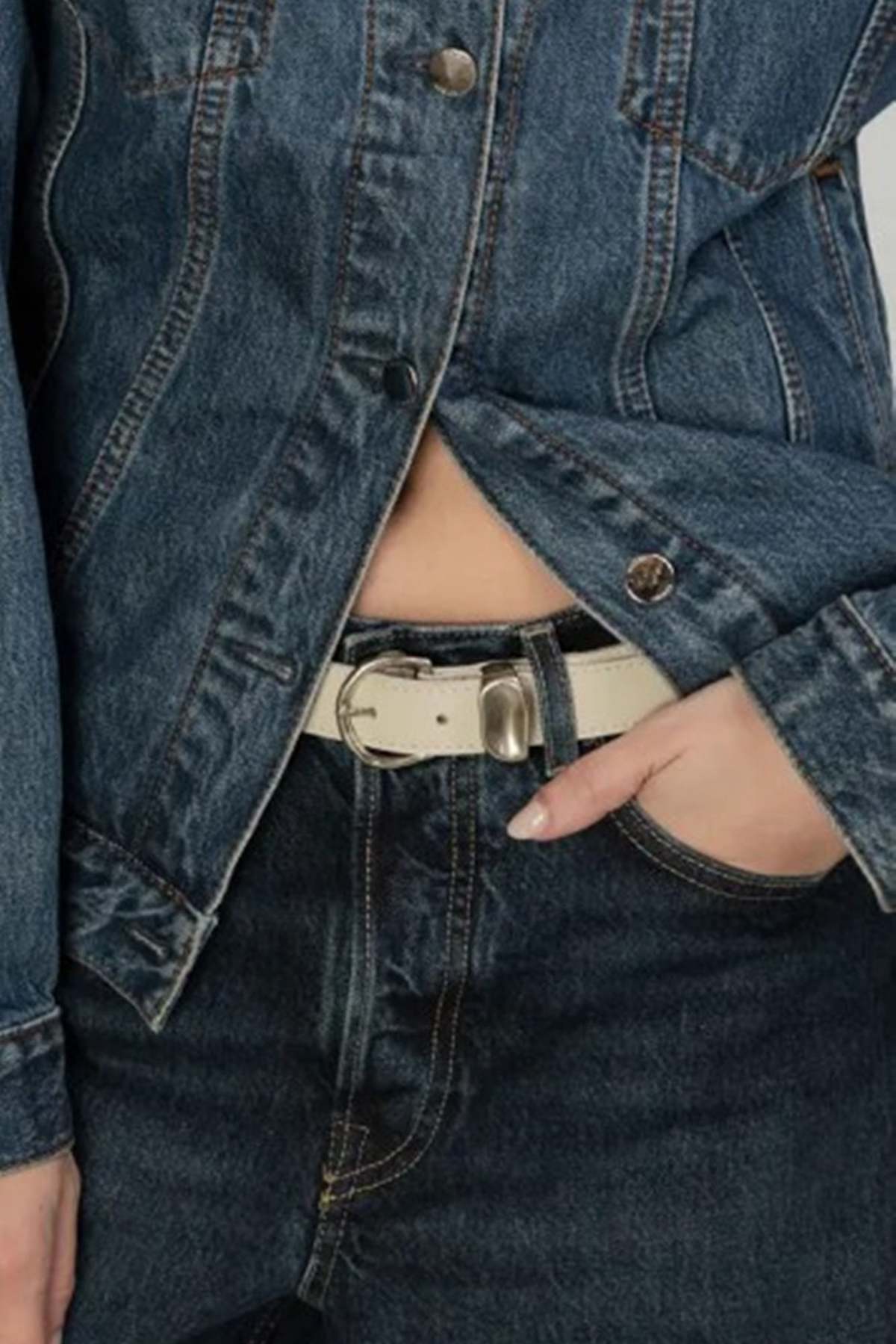 Janessa Leone Myra Belt - Off White - Image 3 of 3