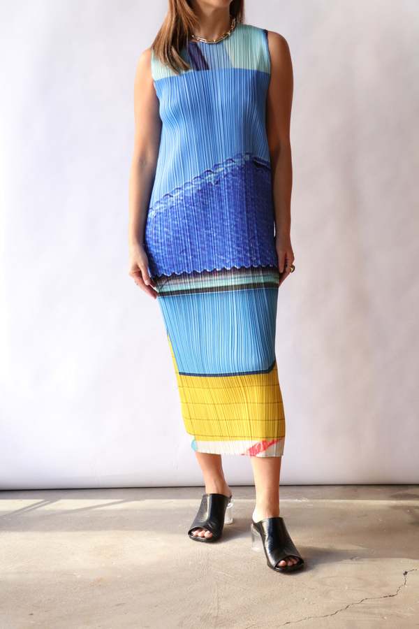 Pleats Please by Issey Miyake City Collage Dress