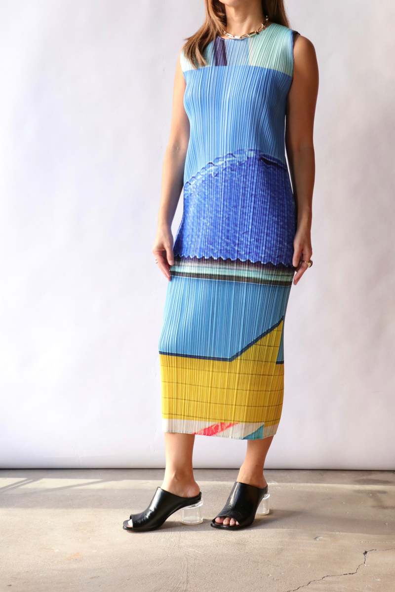 Pleats Please by Issey Miyake City Collage Dress