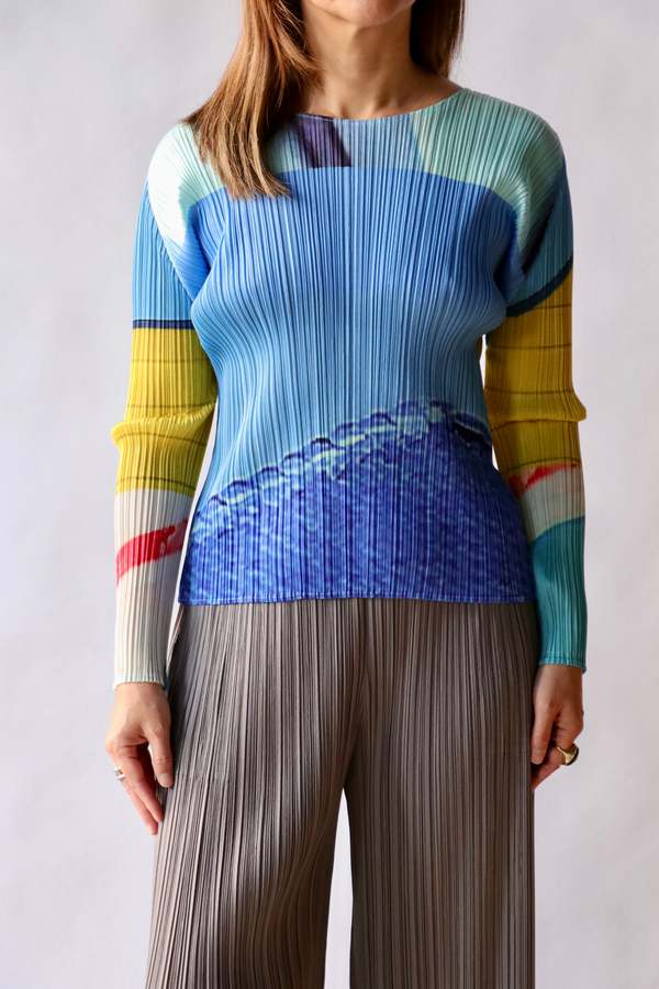 Pleats Please by Issey Miyake City Collage Top