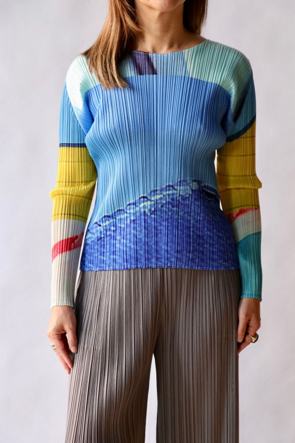Pleats Please by Issey Miyake City Collage Top