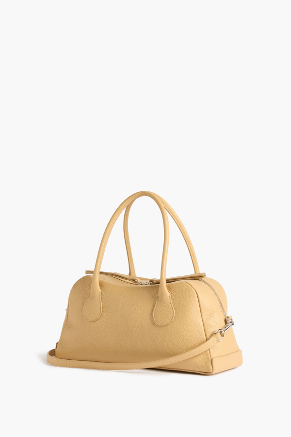 Flattered Leia Grained Leather Biscotti Shoulder Bag