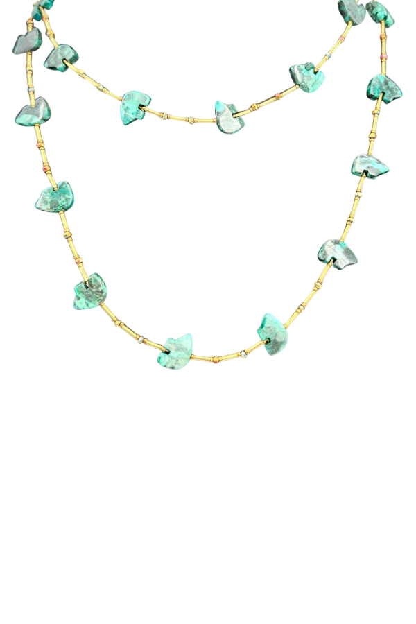 Madison Beverly Hills Handcrafted Turquoise Bear Fetish Necklace - Multi