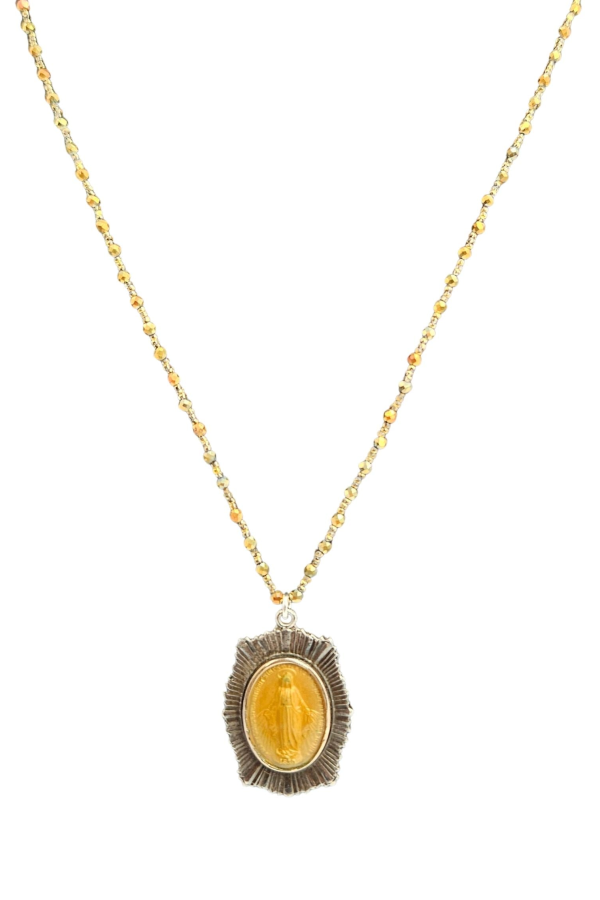 Madison Beverly Hills Miraculous Medal Virgin Mary Pendant Necklace - Multi