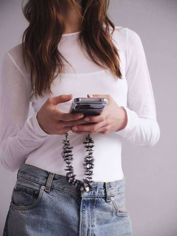 Ossa Faceted Crystal And Tulle Wristlet