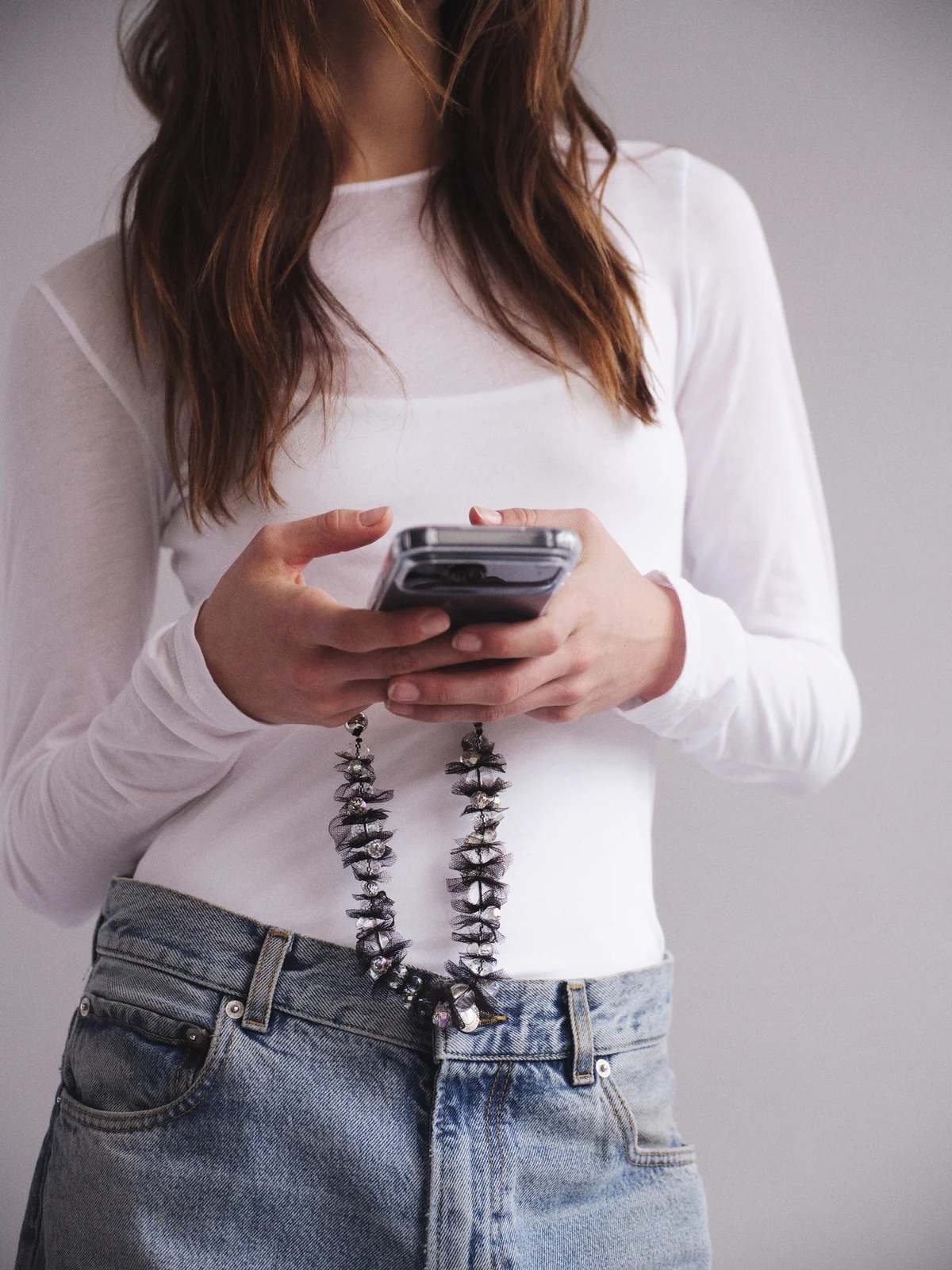 Ossa Faceted Crystal And Tulle Wristlet - Image 1 of 3