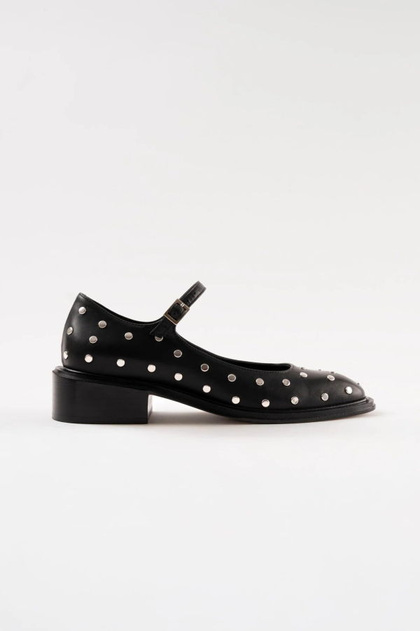 MRTNZ Penelope Leather with Stud Babies  - Black