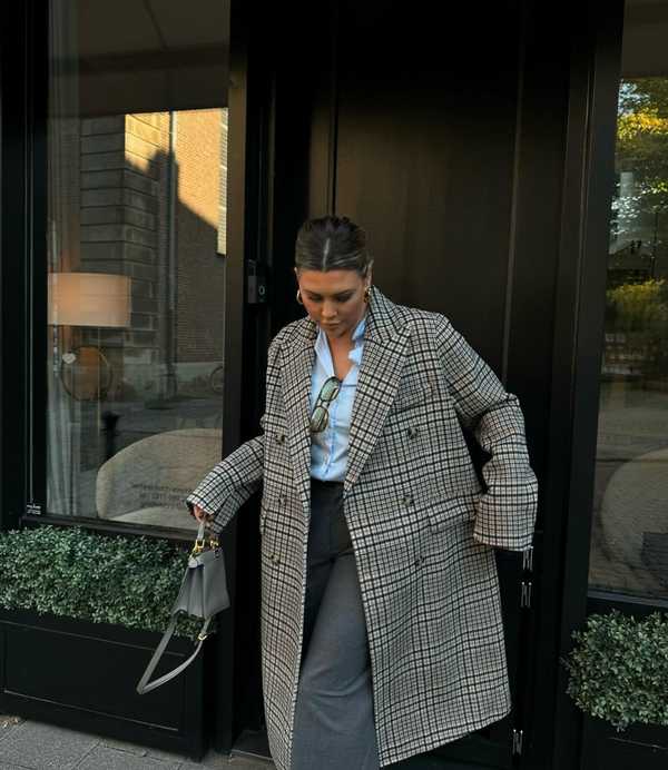 OUI FASHION Manteau Carreaux Coat