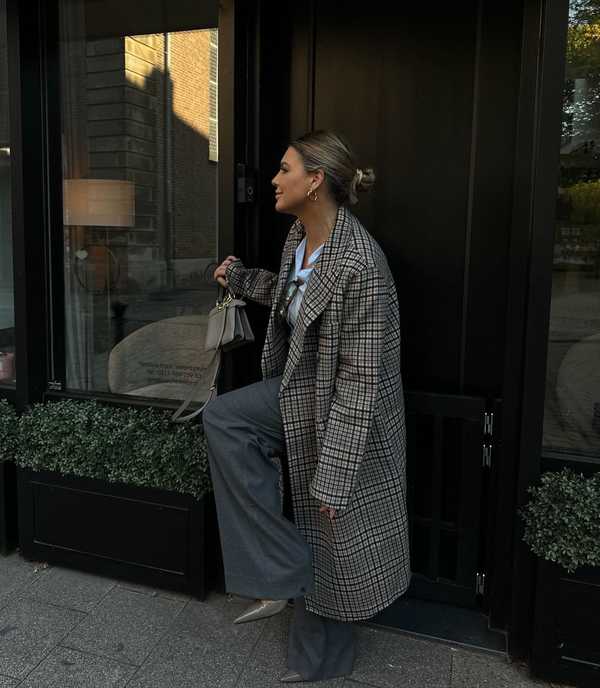 OUI FASHION Manteau Carreaux Coat